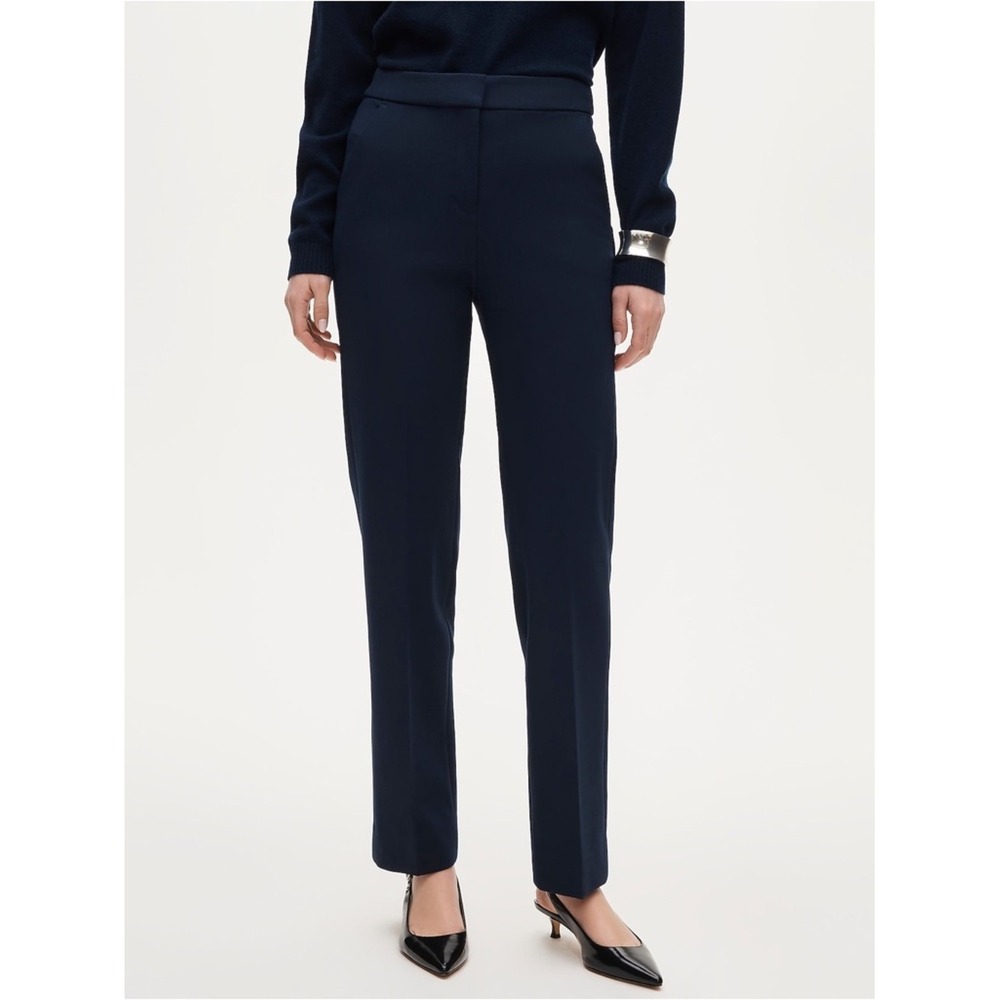 J.Crew Kate Straight-Leg Pant 12P Navy Blue Business Casual Office Work